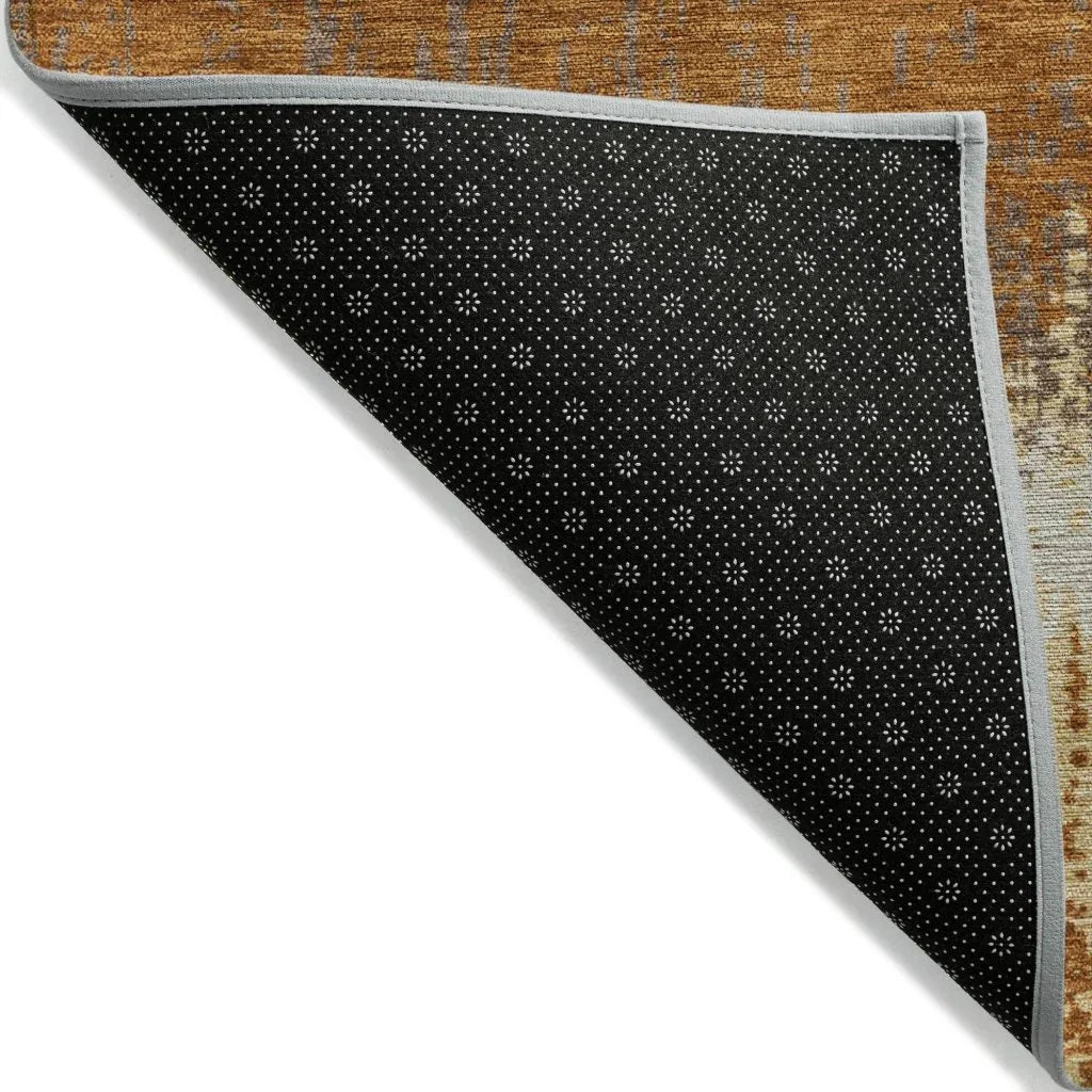 LOOMLAN Rugs Nyelle Mocha Washable Indoor-Outdoor Rug