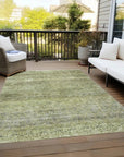 LOOMLAN Rugs Nymara Green Washable Indoor-Outdoor Rug