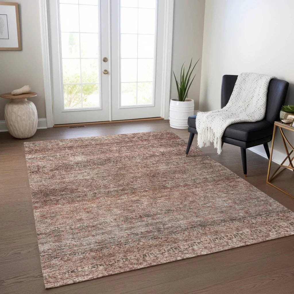 LOOMLAN Rugs Nymara Orange Washable Indoor-Outdoor Rug
