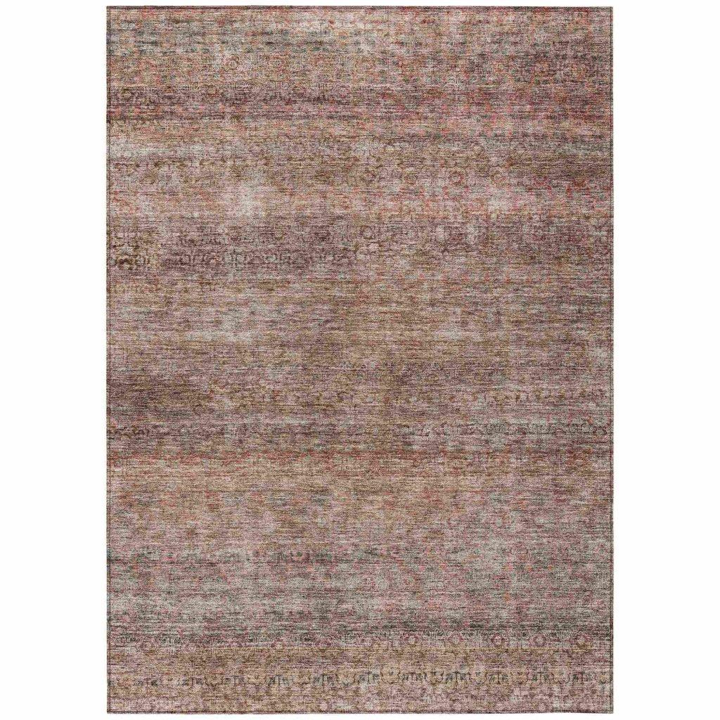 LOOMLAN Rugs Nymara Orange Washable Indoor-Outdoor Rug