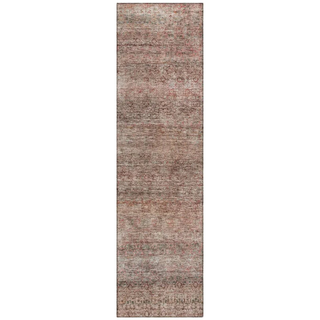 LOOMLAN Rugs Nymara Orange Washable Indoor-Outdoor Rug