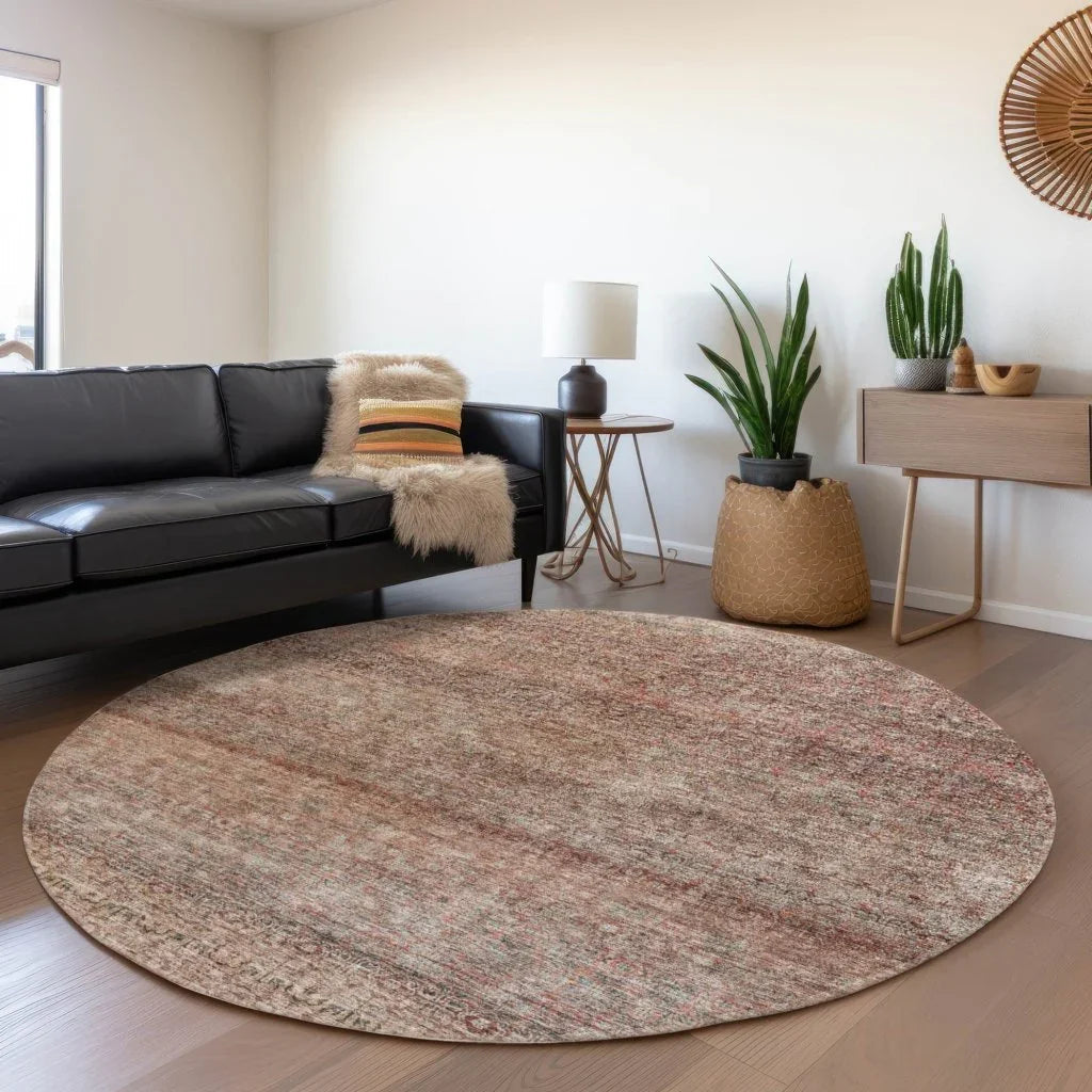 LOOMLAN Rugs Nymara Orange Washable Indoor-Outdoor Rug