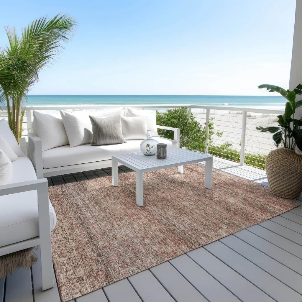 LOOMLAN Rugs Nymara Orange Washable Indoor-Outdoor Rug