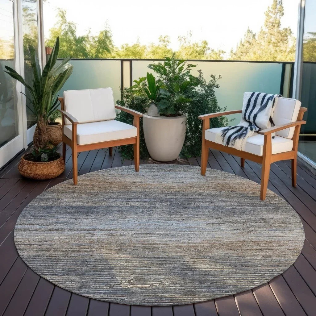 LOOMLAN Rugs Nyra Gray Washable Indoor-Outdoor Rug