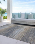 LOOMLAN Rugs Nyra Gray Washable Indoor-Outdoor Rug