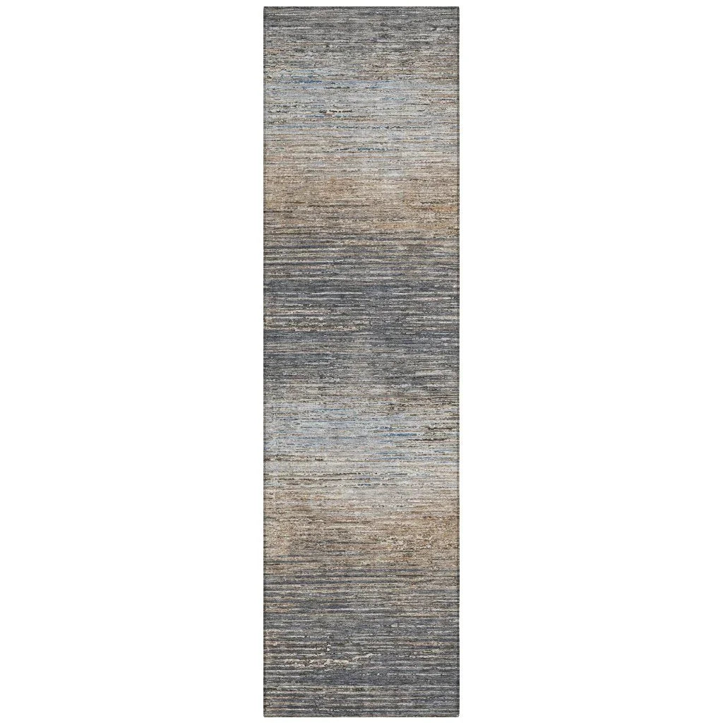 LOOMLAN Rugs Nyra Gray Washable Indoor-Outdoor Rug