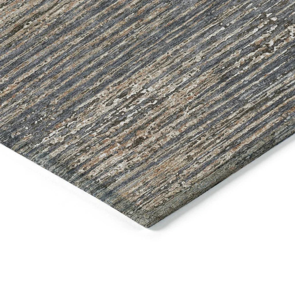 LOOMLAN Rugs Nyra Gray Washable Indoor-Outdoor Rug