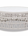 Dana Carrara Marble Top Outdoor Coffee Table