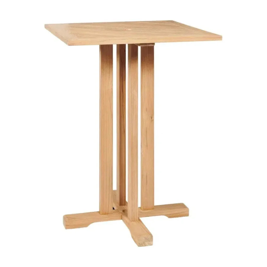 Oasis 3 - Piece Square Bar Height Teak Outdoor Dining Set - LOOMLAN - HiTeak - Outdoor Bistro Sets