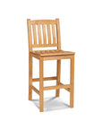 Oasis Teak Patio Square Bar Height Dining Set 3PC - LOOMLAN - HiTeak - Outdoor Dining Sets
