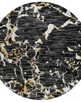 LOOMLAN Rugs Oceana Black Washable Indoor-Outdoor Rug