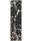 LOOMLAN Rugs Oceana Black Washable Indoor-Outdoor Rug