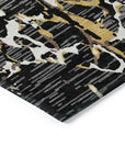 LOOMLAN Rugs Oceana Black Washable Indoor-Outdoor Rug