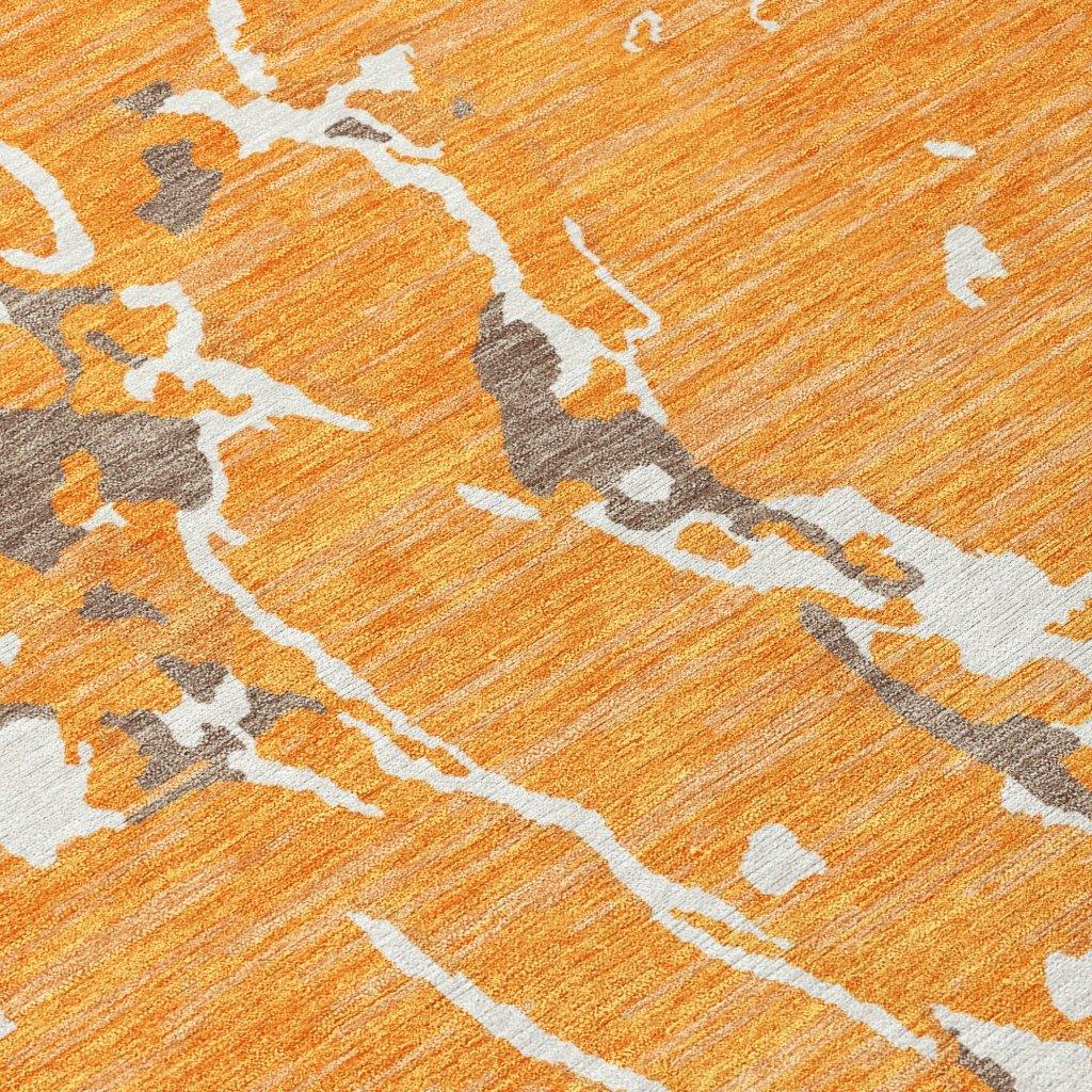 LOOMLAN Rugs Oceana Orange Washable Indoor-Outdoor Rug
