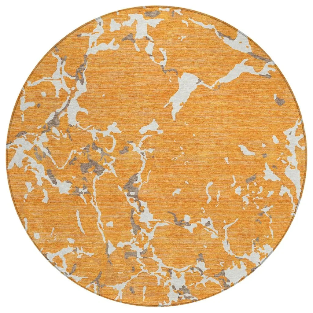 LOOMLAN Rugs Oceana Orange Washable Indoor-Outdoor Rug