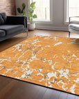 LOOMLAN Rugs Oceana Orange Washable Indoor-Outdoor Rug