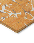 LOOMLAN Rugs Oceana Orange Washable Indoor-Outdoor Rug