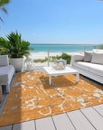 LOOMLAN Rugs Oceana Orange Washable Indoor-Outdoor Rug