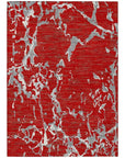 LOOMLAN Rugs Oceana Red Washable Indoor-Outdoor Rug