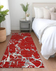 LOOMLAN Rugs Oceana Red Washable Indoor-Outdoor Rug
