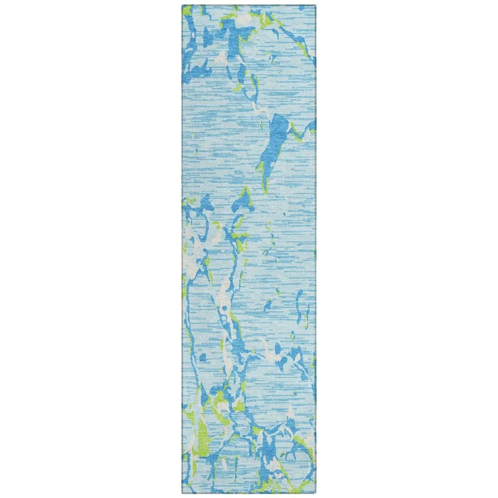LOOMLAN Rugs Oceana Sky Washable Indoor-Outdoor Rug
