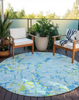 LOOMLAN Rugs Oceana Sky Washable Indoor-Outdoor Rug