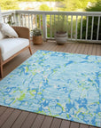 LOOMLAN Rugs Oceana Sky Washable Indoor-Outdoor Rug