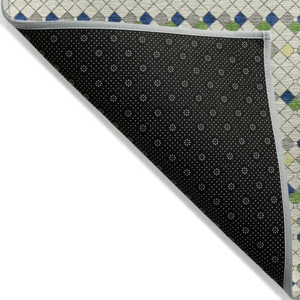 LOOMLAN Rugs Octavia Ivory Washable Indoor-Outdoor Rug