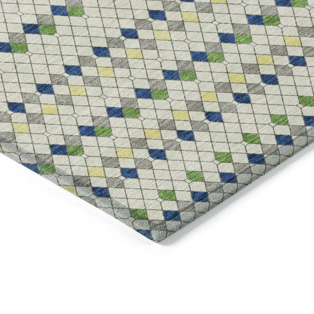LOOMLAN Rugs Octavia Ivory Washable Indoor-Outdoor Rug