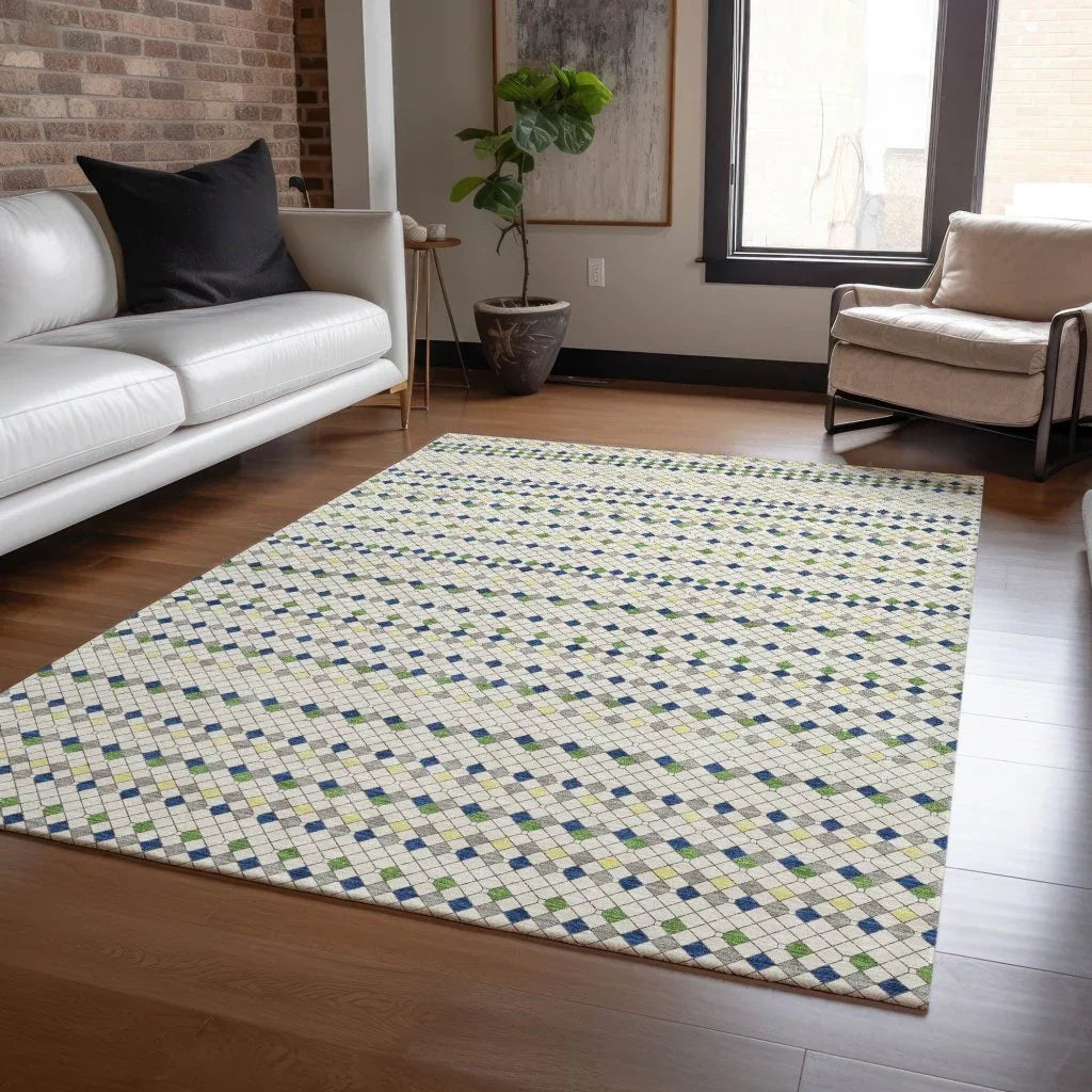 LOOMLAN Rugs Octavia Ivory Washable Indoor-Outdoor Rug