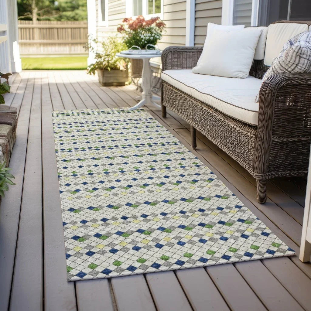LOOMLAN Rugs Octavia Ivory Washable Indoor-Outdoor Rug