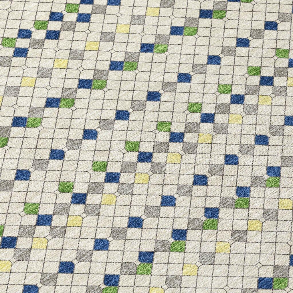 LOOMLAN Rugs Octavia Ivory Washable Indoor-Outdoor Rug