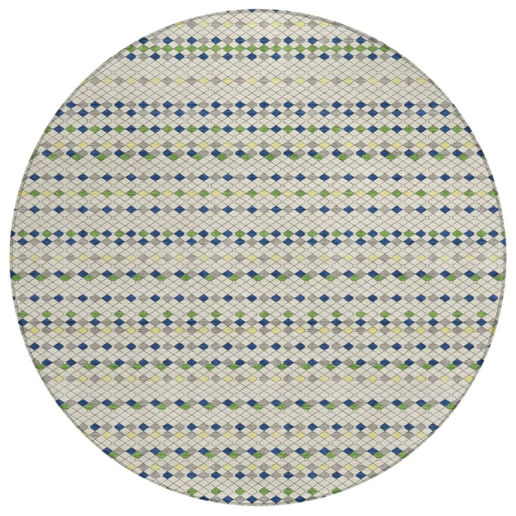 LOOMLAN Rugs Octavia Ivory Washable Indoor-Outdoor Rug