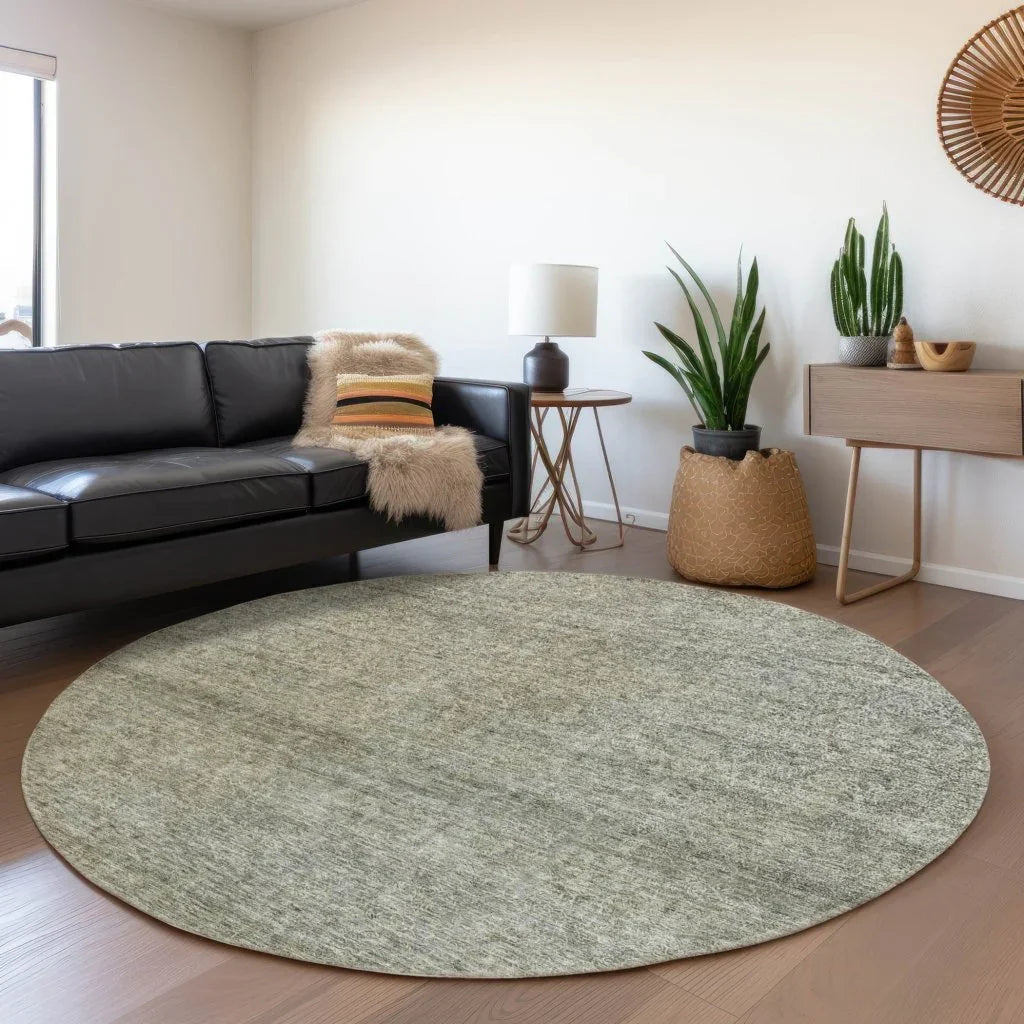 LOOMLAN Rugs Omera Green Washable Indoor-Outdoor Rug
