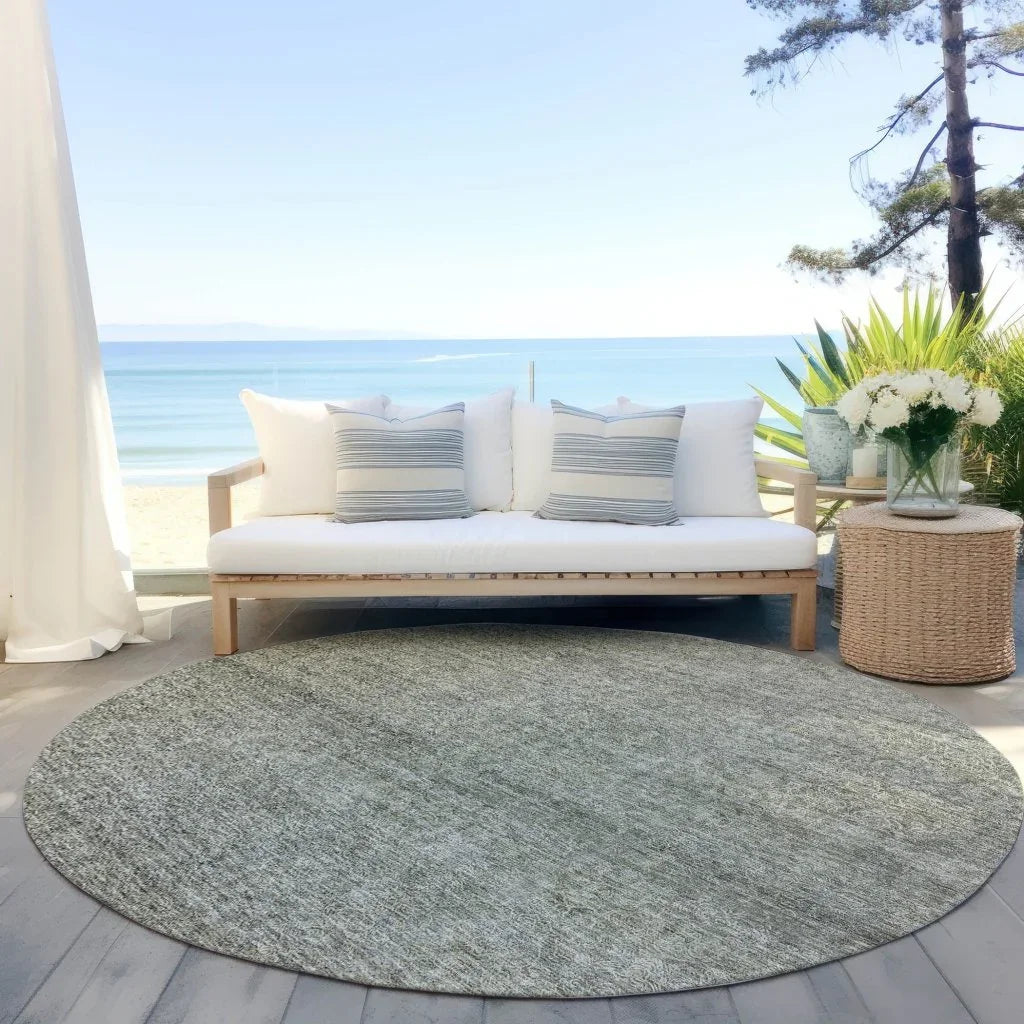 LOOMLAN Rugs Omera Green Washable Indoor-Outdoor Rug