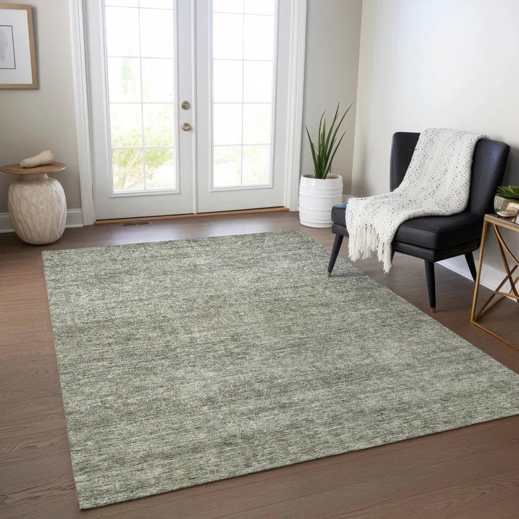 LOOMLAN Rugs Omera Green Washable Indoor-Outdoor Rug
