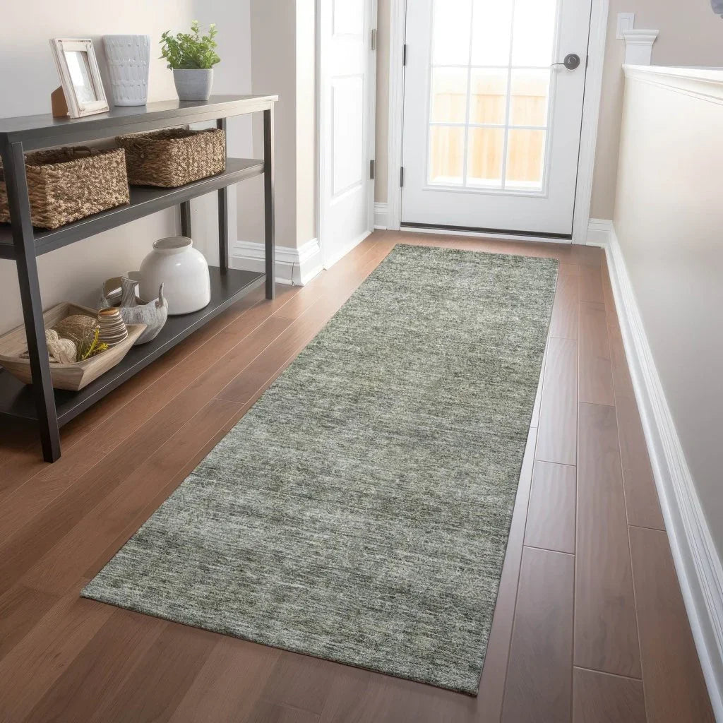 LOOMLAN Rugs Omera Green Washable Indoor-Outdoor Rug