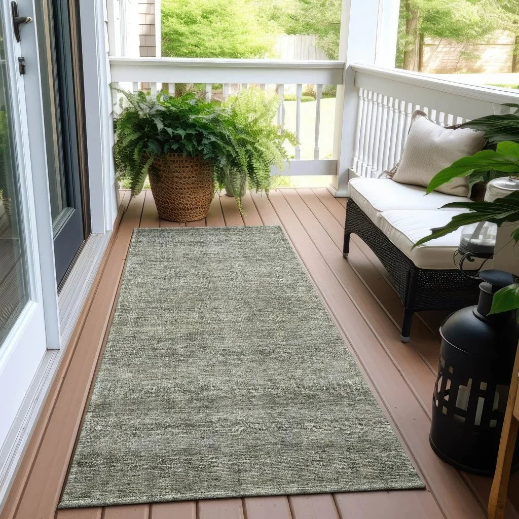 LOOMLAN Rugs Omera Green Washable Indoor-Outdoor Rug