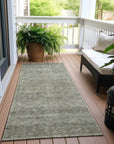LOOMLAN Rugs Omera Green Washable Indoor-Outdoor Rug