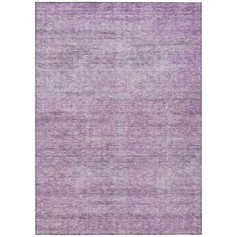 LOOMLAN Rugs Omera Purple Washable Indoor-Outdoor Rug