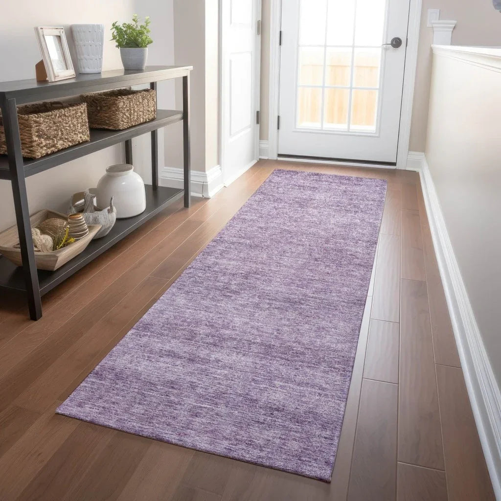 LOOMLAN Rugs Omera Purple Washable Indoor-Outdoor Rug