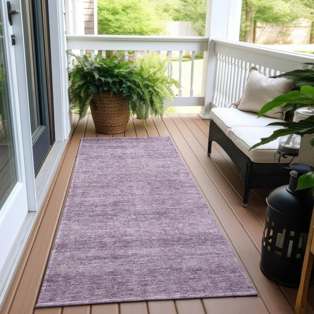 LOOMLAN Rugs Omera Purple Washable Indoor-Outdoor Rug