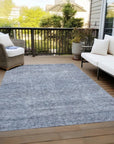 LOOMLAN Rugs Omera Sky Washable Indoor-Outdoor Rug