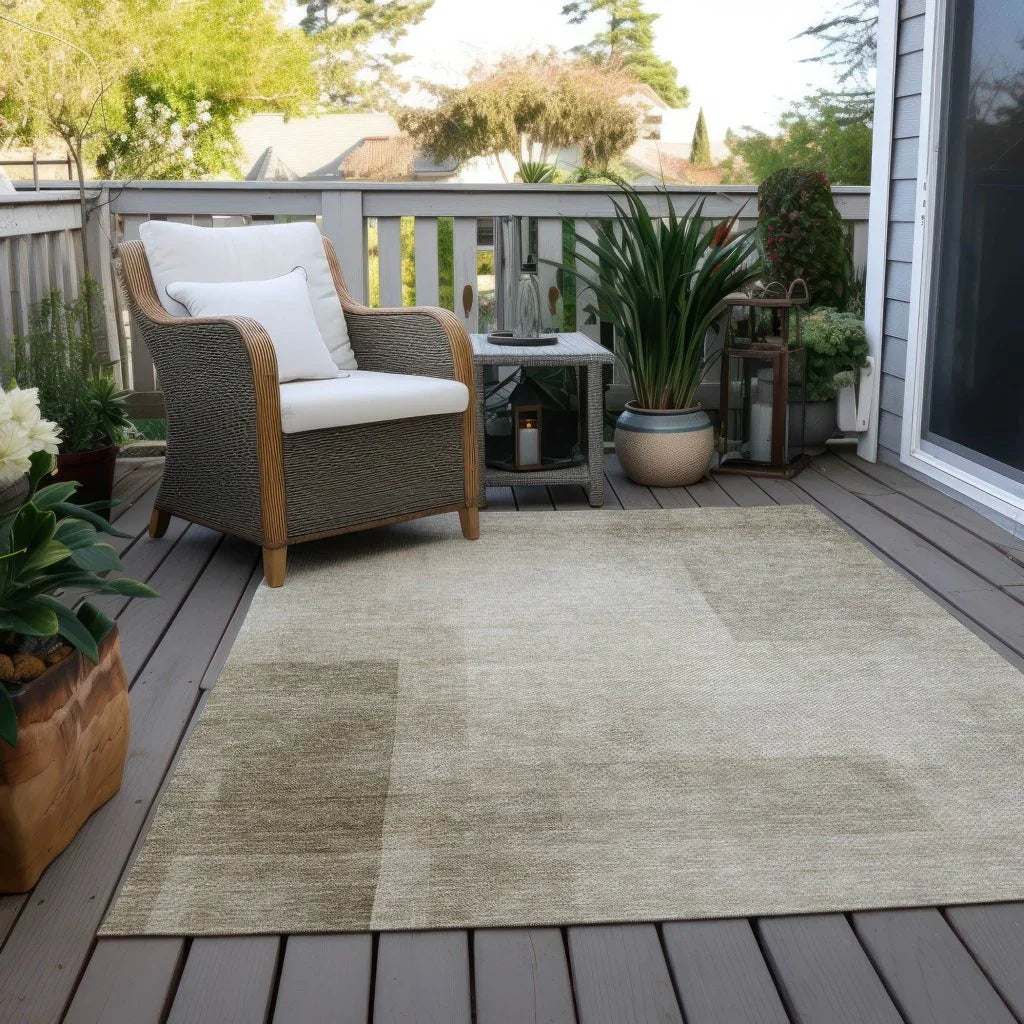 LOOMLAN Rugs Opaline Brown Washable Indoor-Outdoor Rug