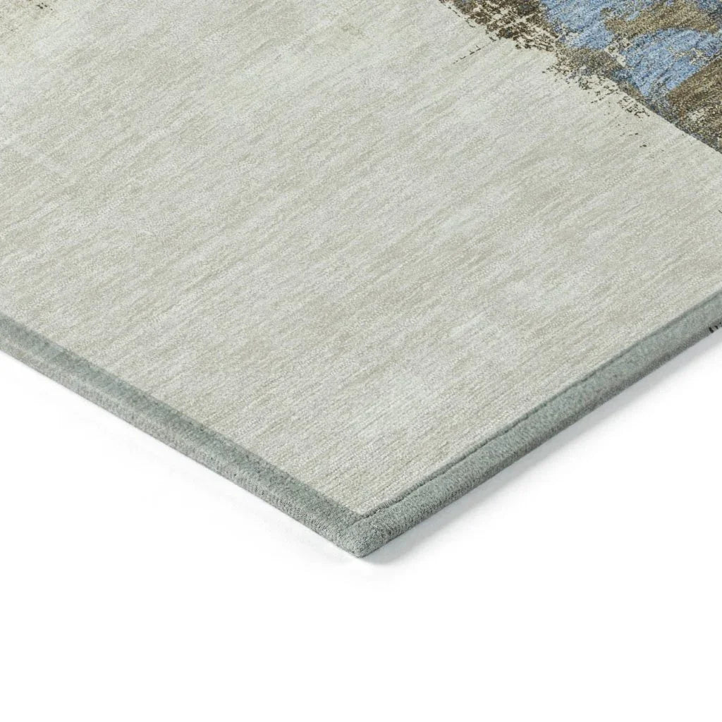 LOOMLAN Rugs Opalineh Brown Washable Indoor-Outdoor Rug