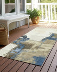 LOOMLAN Rugs Opalineh Brown Washable Indoor-Outdoor Rug