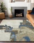 LOOMLAN Rugs Opalineh Brown Washable Indoor-Outdoor Rug