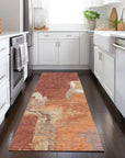 LOOMLAN Rugs Orave Orange Washable Indoor-Outdoor Rug