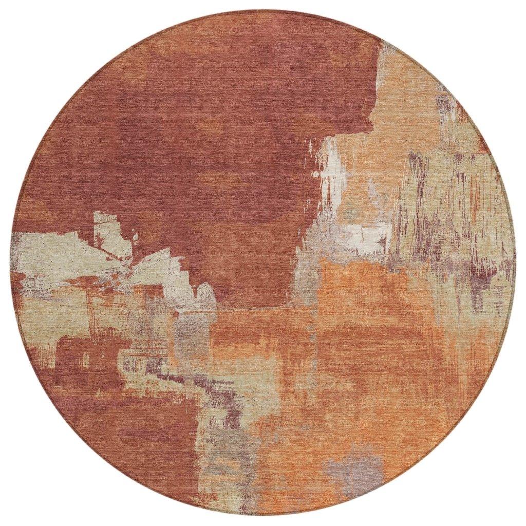 LOOMLAN Rugs Orave Orange Washable Indoor-Outdoor Rug