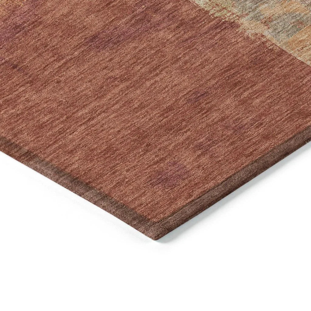 LOOMLAN Rugs Orave Orange Washable Indoor-Outdoor Rug